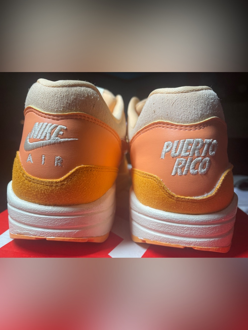 Nike Air Max 1 Puerto Rico Orange Frost 8.5W-7M - Picture 7 of 16